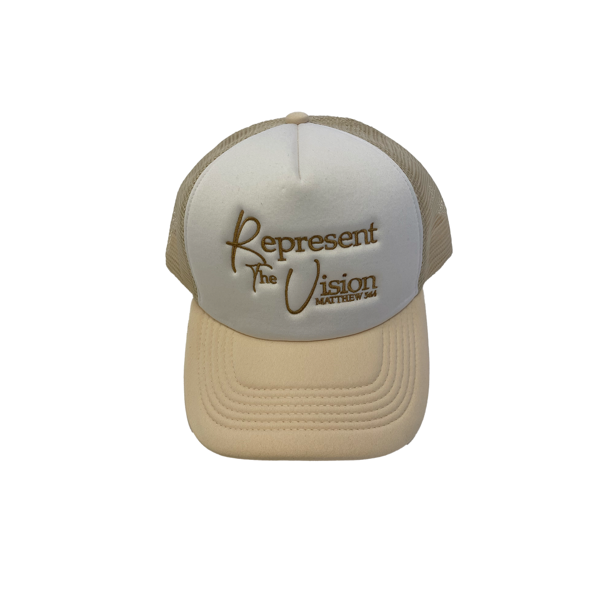 REP THE VISION TRUCKER CAP [BEIGE]