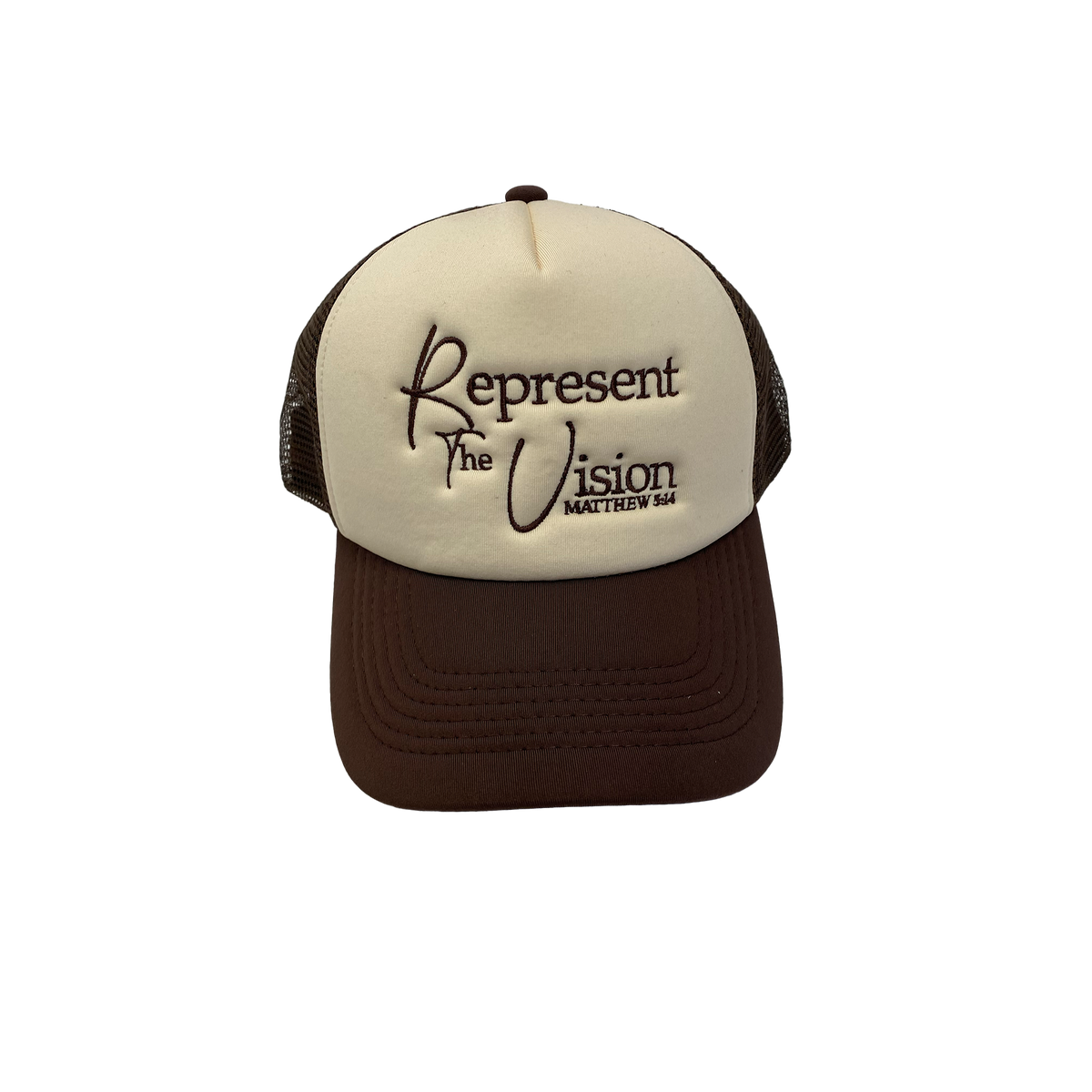 REP THE VISION TRUCKER CAP [CREAM/MOCHA]